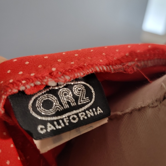 Vintage QR2 mini polka dot ruffled dress S - Picture 7 of 8